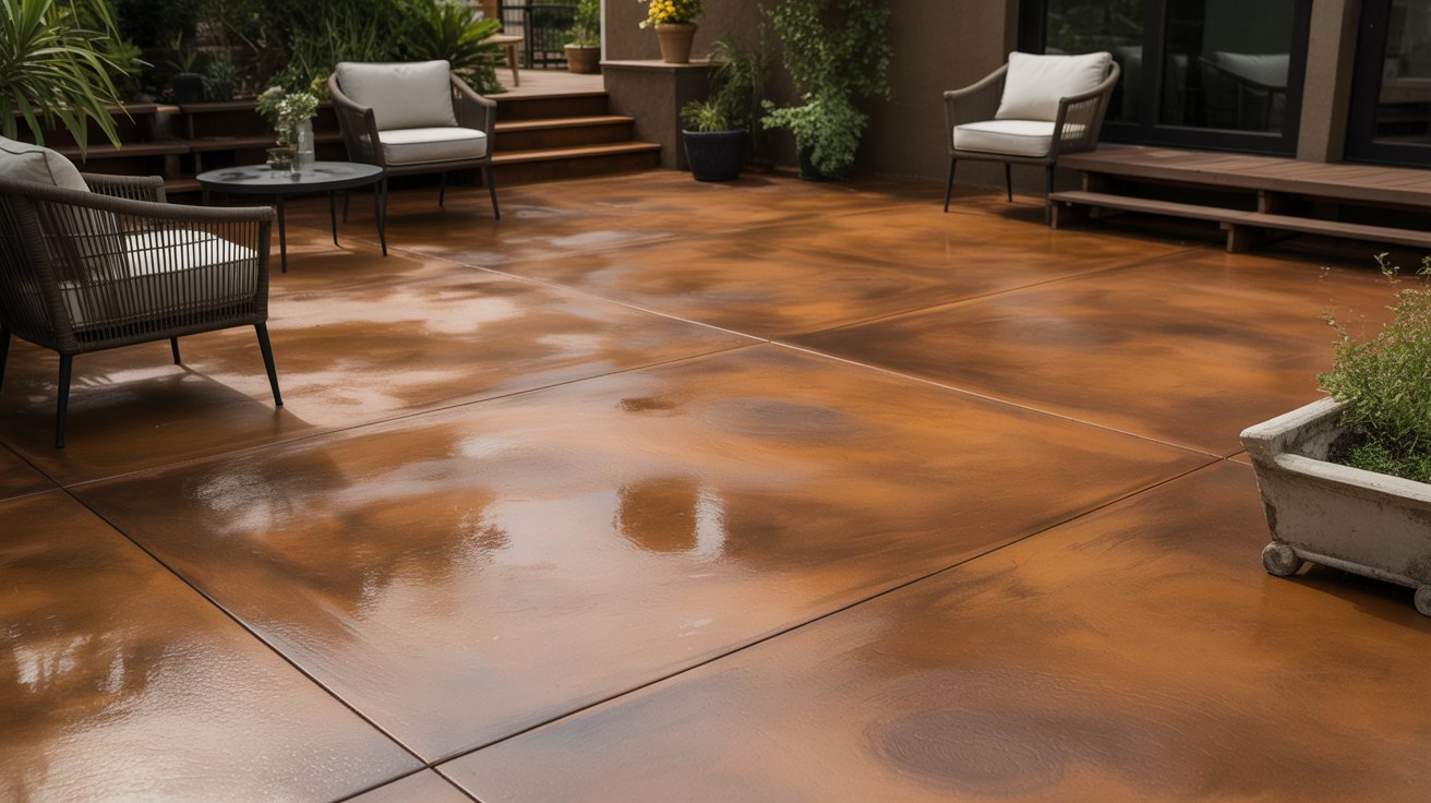 3. Stained Concrete Patio