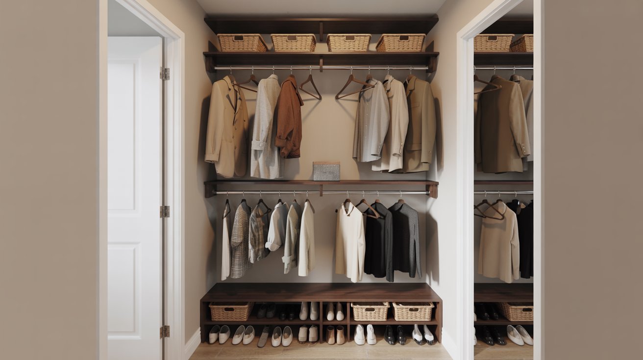 4. Maximize Vertical Space with Double Hanging Rods