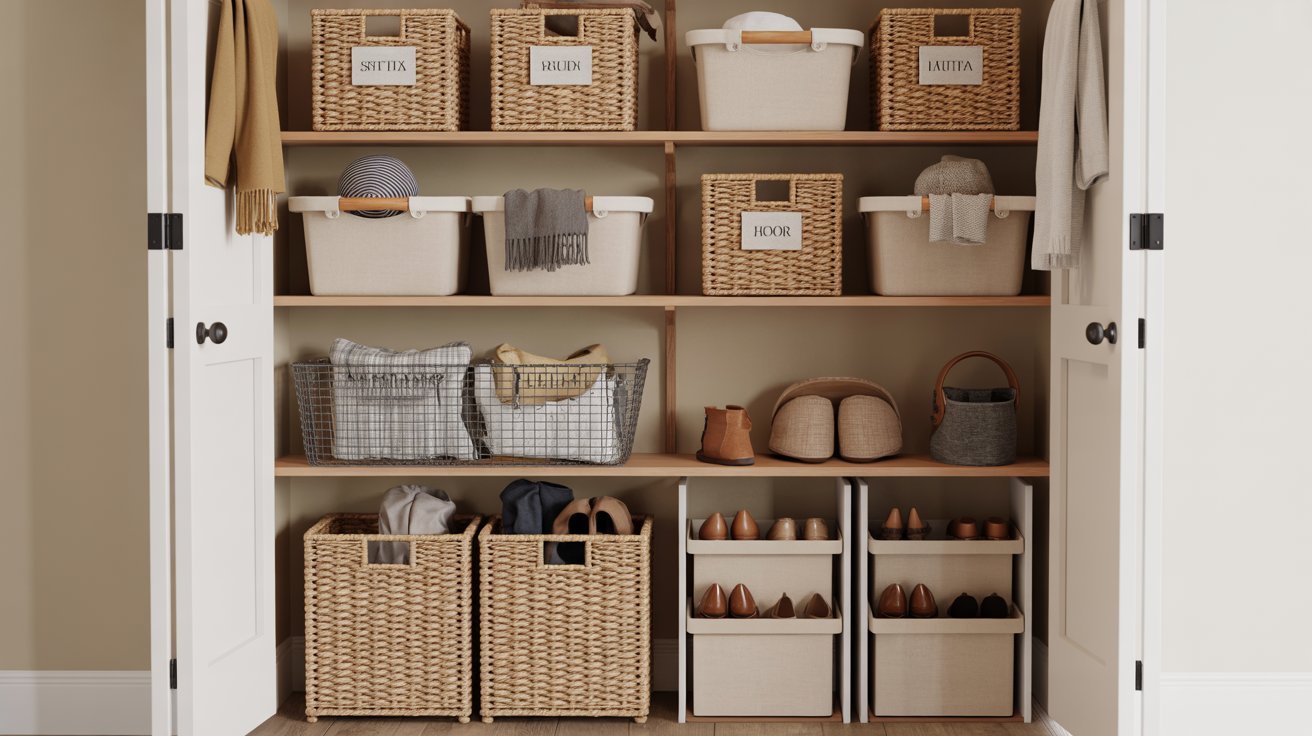 6. Use Baskets and Bins for Small Items